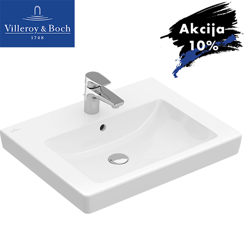 VILLEROY & BOCH SUBWAY 2.0 LAVABO 600X470 KONZOLNI SA PRELIVOM  43733601 1