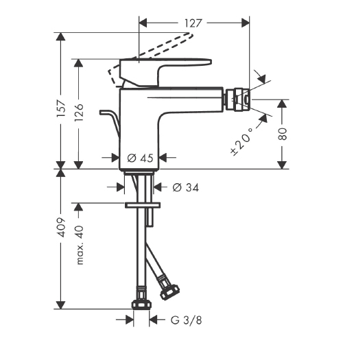 HANSGROHE VERNIS BLEND ZA BIDE SA NADSKLOPOM  71210000 2