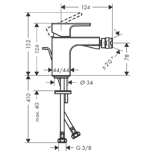 HANSGROHE VERNIS SHAPE ZA BIDE SA NADSKLOPOM  71211000 2