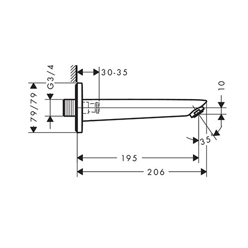 HANSGROHE LOGIS IZLIV ZA KADU  71410000 2