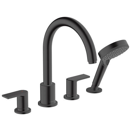 HANSGROHE VERNIS SHAPE DVORUČNA BATERIJA SA TUŠEM ZA KADU CRNA MAT  71459670 1