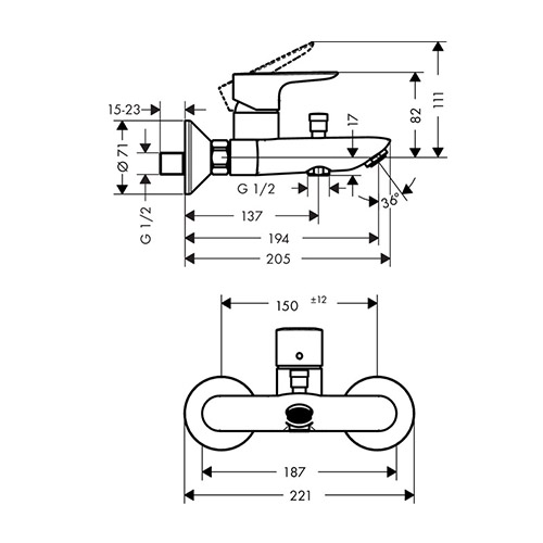 HANSGROHE TALIS E ZA KADU  71740000 2