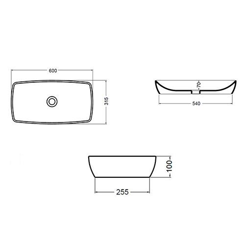 AXA H10 LAVABO 600x320 PRAVOUGAONI  8108501 3