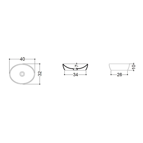 AXA H10 LAVABO 400x320 OVALNI  8208001 2