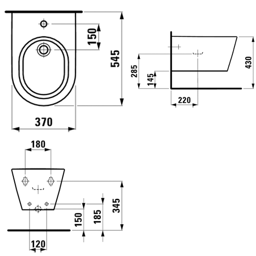 LAUFEN KARTELL BIDE KONZOLNI  8303310003021 3