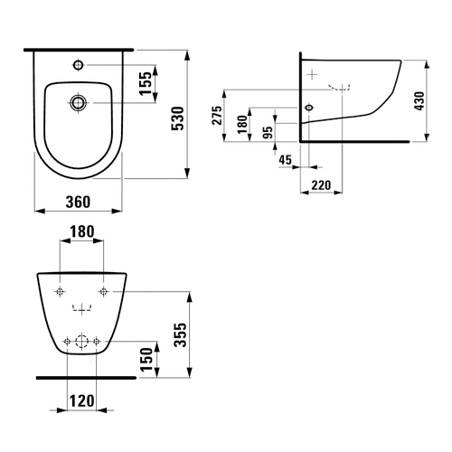 LAUFEN PRO BIDE KONZOLNI  3095.2 4