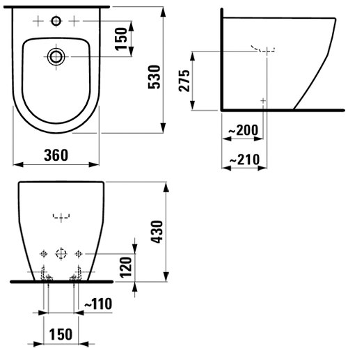 LAUFEN PRO BIDE BTW  3295.2 4