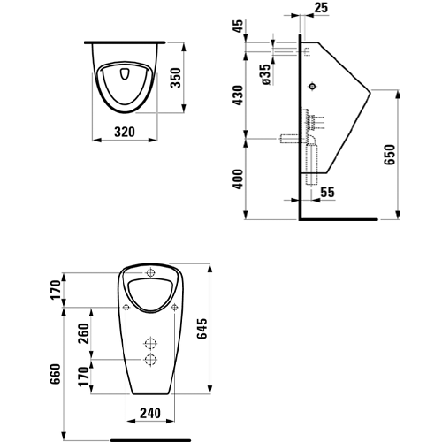 LAUFEN CAPRINO PLUS PISOAR SKRIVENI DOVOD  4206.1 5