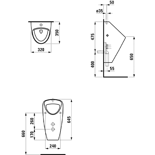 LAUFEN CAPRINO PLUS PISOAR, DOVOD ODOZGO  4206.2 2