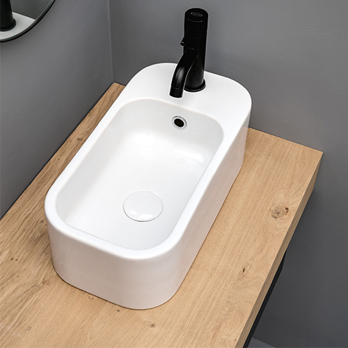 AXA COSA MINI LAVABO KONZOLNI DESNI 480x250 BELI  8610301R 3