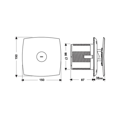 CATA VENTILATOR X-MART 10 MATIC INOX  12451 2