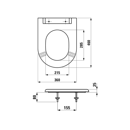 LAUFEN LIBERTYLINE INVALIDSKA WC DASKA BEZ POKLOPCA  8.9147.0 2