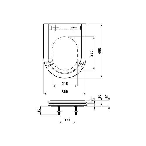 LAUFEN LIBERTYLINE INVALIDSKA WC DASKA  8.9247.0 2