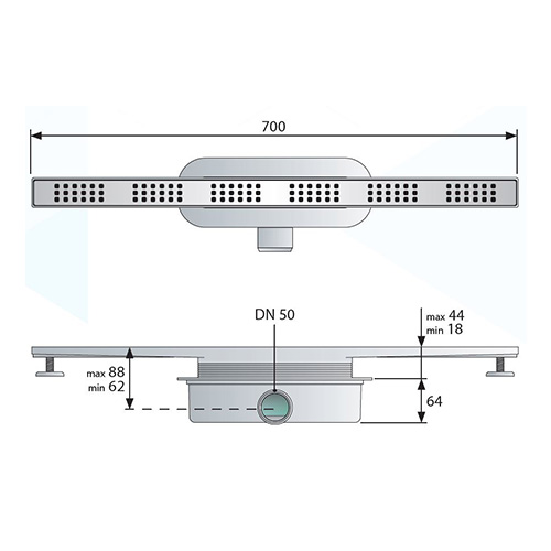 TEA MINIFLOW L = 700 - FENCE  963.107.8 3