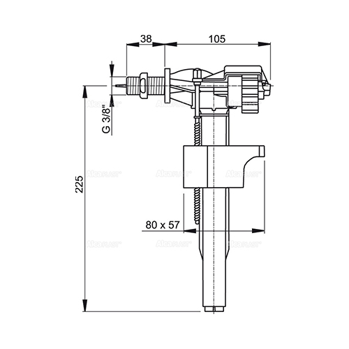 ALCA PLAST PLOVAK ZA KERAMIČKI VODOKOTLIĆ 3/8"  A16-3/8" 2