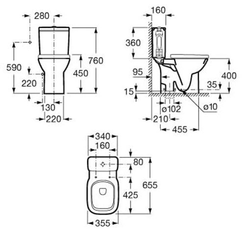 ROCA DEBBA MONOBLOK SIMPLON  A342998000 + A341991000 2