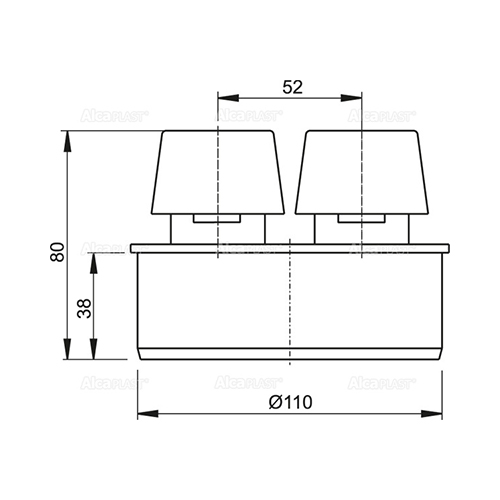 ALCA PLAST OZRAČNI VENTIL DN110  APH110 2