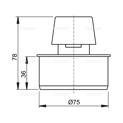 ALCA PLAST OZRAČNI VENTIL DN75  APH75 2