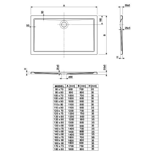 AQUAESTIL TUŠ KADA TESO 120 x 80 cm  6031830 2