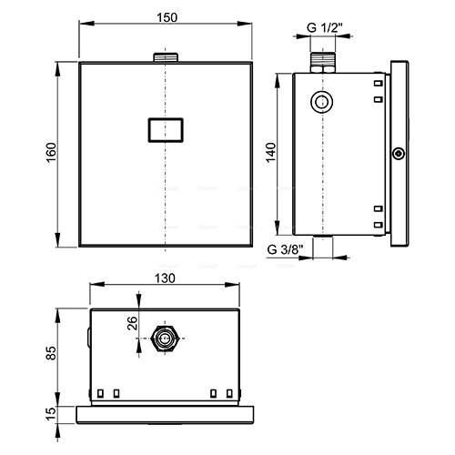 ALCA PLAST SENZOR ZA PISOAR 6 V  ASP4-KB 2