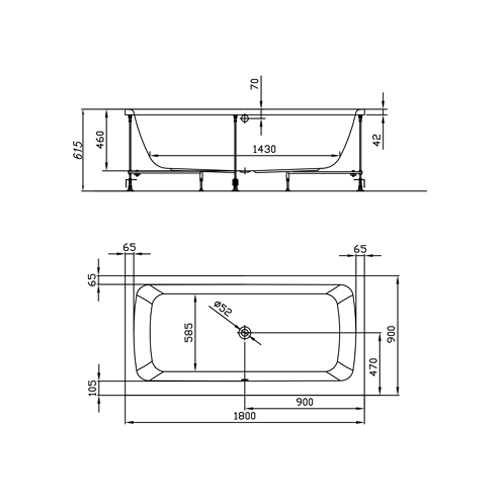 KOLPA SAN KADA BELL 180x90  961760 3