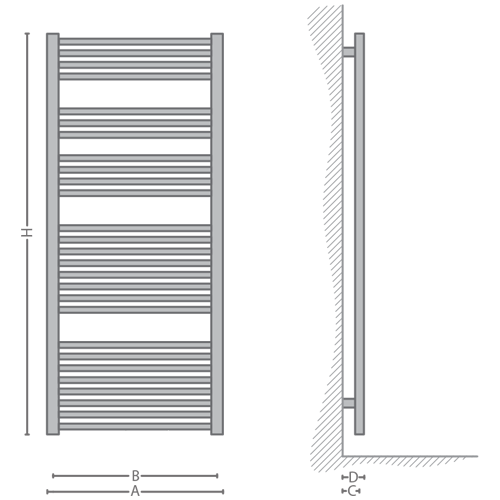 BIAL SUŠAČ ALTA 450X1694 ANTRACIT  31021451602 2