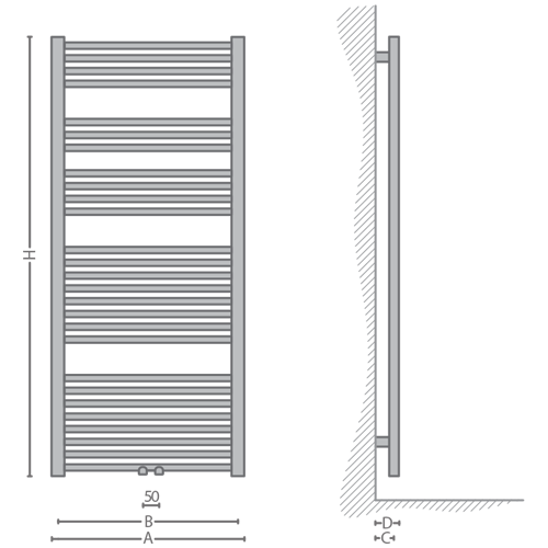 BIAL SUŠAČ ALTA MIDD 450X974 ANTRACIT  31022450902 2