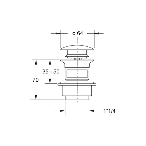 BONOMINI NADSKLOP SIFONA KLIK-KLAK 5/4" 0943OT54S7  2