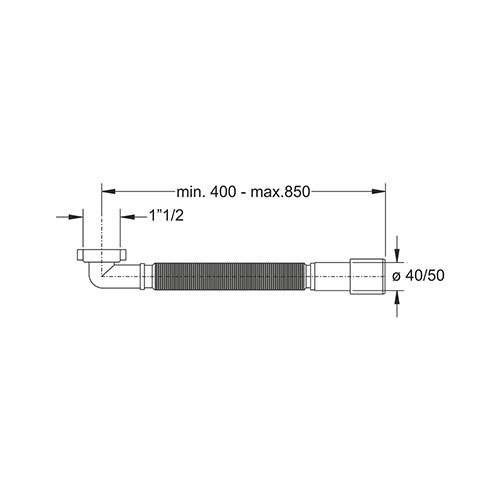 BONOMINI SIFON FLEXI LUK 6/4"  9370FM64B0 2