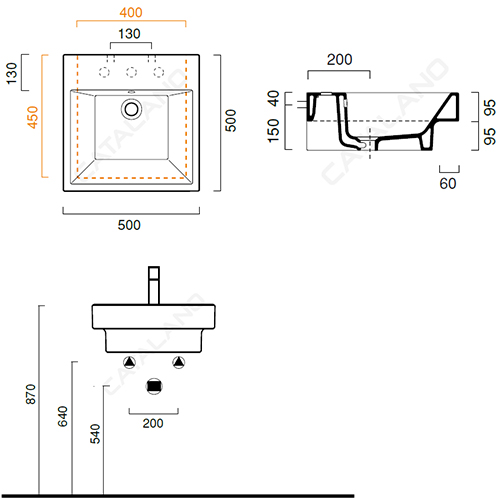 CATALANO ZERO LAVABO  50x50  15QZE 2