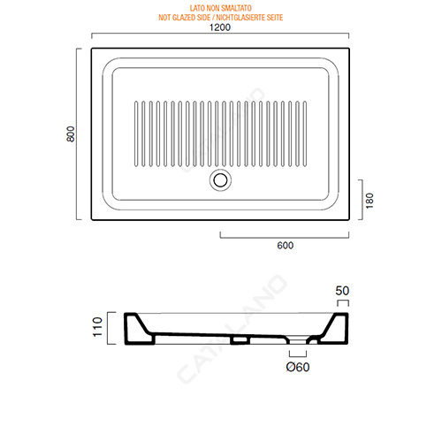 CATALANO TUŠ KADA BASE 120x80  180120N00 2