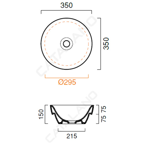 CATALANO SFERA LAVABO 35  135ASFN00 2