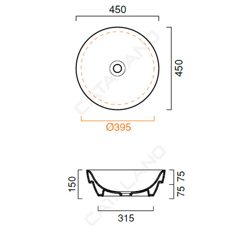 CATALANO SFERA LAVABO 45  145ASFN00 2