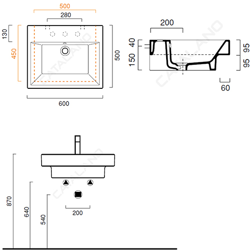 CATALANO ZERO LAVABO  60x50  6QZE 2