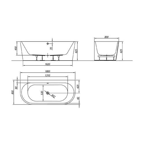 KOLPA SAN KADA DREAM 180x80/O  570390 4