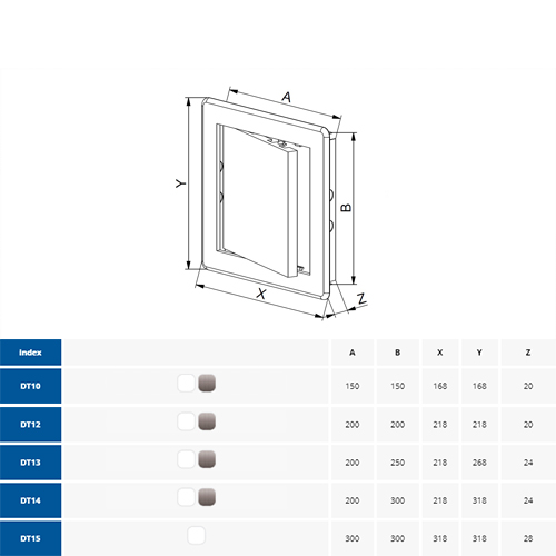 AWENTA VRATA 15x15 SREBRNA  DT10SR 2