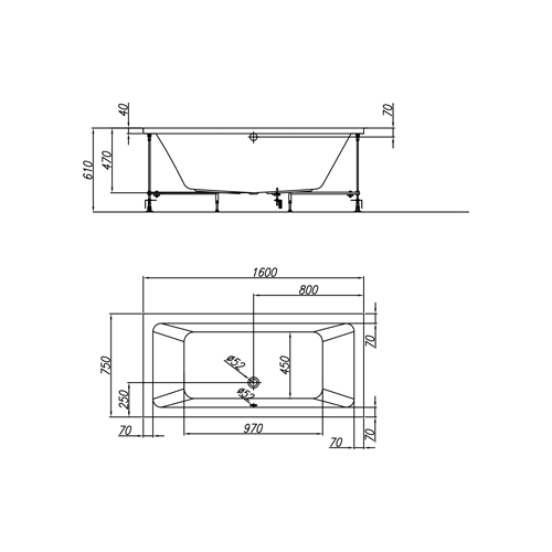 KOLPA SAN KADA ELEKTRA 160x75 (O)  740700+524010 4