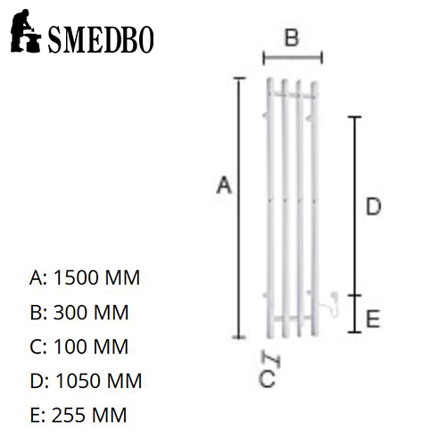 SMEDBO DRY SUŠAČ 300 x 1500 HROM  FK714 5