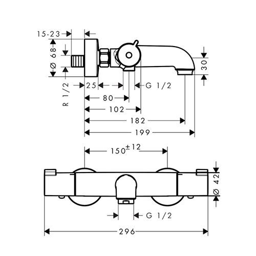 HANSGROHE ECOSTAT ZA KADU TERMOSTATSKA  13201000 2