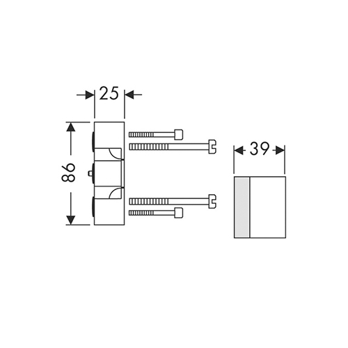 HANSGROHE EXTENZIJA IBOX UNIVERSAL BASIC SET 25MM  13595000 2