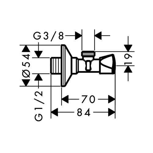 HANSGROHE E EK VENTIL G 3/8  13902000 2