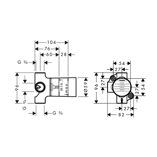 HANSGROHE BASIC SET ZA TRIO DIVERTER  15981180 2