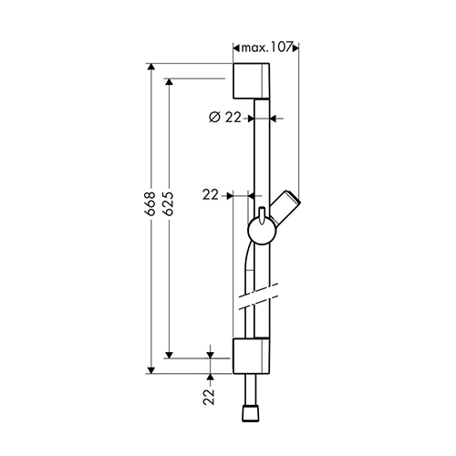 HANSGROHE UNICA C 65 KLIZNA ŠIPKA SA CREVOM 160 cm  27611000 2