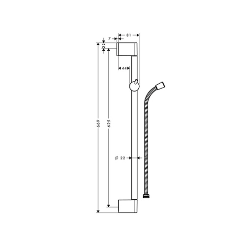 HANSGROHE UNICA CROMETTA 65 KLIZNA ŠIPKA SA METAFLEX CREVOM 160 cm  27615000 2