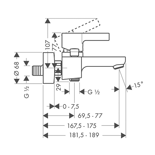 HANSGROHE METRIS S ZA KADU  31460000 2