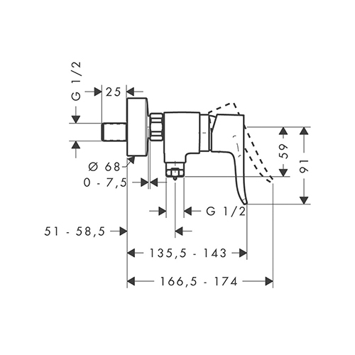 HANSGROHE METRIS ZA TUŠ KADU  31680000 2