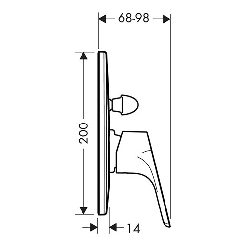 HANSGROHE FOCUS MASKA MEŠAČA SA PREBACIVAČEM  31947000 2