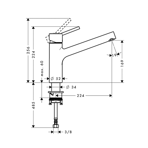 HANSGROHE TALIS M52 ZA SUDOPERU 170 1JET  32851000 2