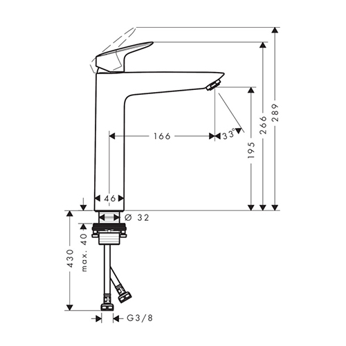 HANSGROHE MY CUBE ZA LAVABO XL  71012000 2