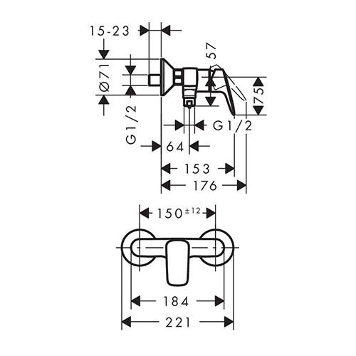 HANSGROHE LOGIS ZA TUŠ KADU  71600000 2